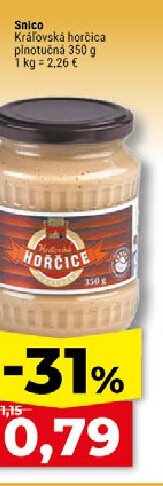 Snico Kráľovská horčica plnotučná