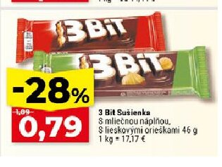 3 Bit Sušienka S mliečnou náplňou, S lieskovými orieškami