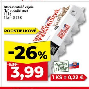 Staromestské vajcia "M" podstielkové