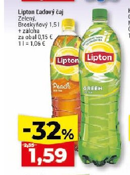 Lipton Ľadový čaj Zelený, Broskyňový