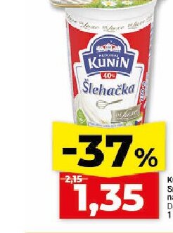 Kunín Smotana na šľahanie De Luxe 40%