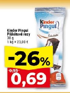 Kinder Pingui Piškótové rezy Čokoláda
