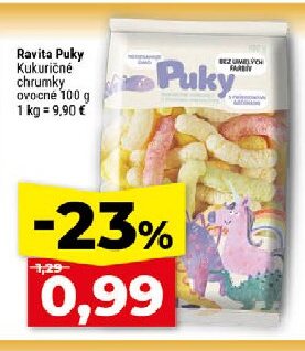 Ravita Puky Kukuričné chrumky ovocné