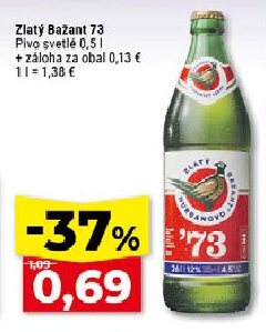 Zlatý Bažant 73 Pivo svetlé