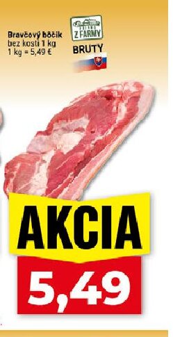 Bravčový bôčik bez kosti