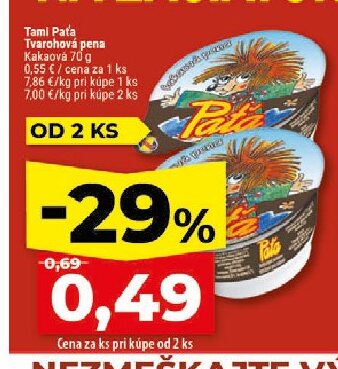 Tami Paťa Tvarohová pena Kakaová
