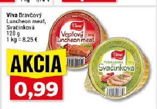 Viva Bravčový Luncheon meat, Svačinková