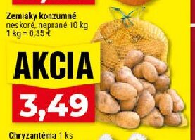 Zemiaky konzumné neskoré, neprané