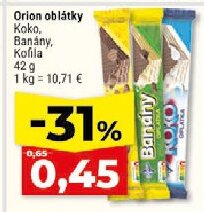 Orion oblátky Koko, Banány, Kofila