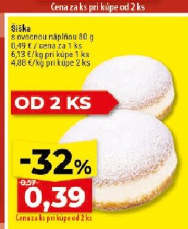 Šiška s ovocnou náplňou