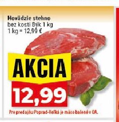 Hovädzie stehno bez kosti Býk