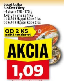 Łosoś Ustka Sledové Filety