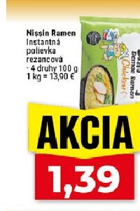 Nissin Ramen Instantná polievka rezancová