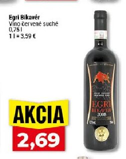 Egri Bikavér Víno červené suché