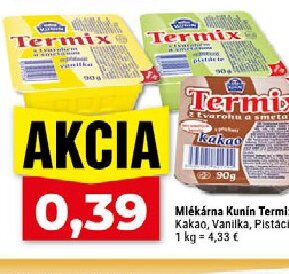 Mlékárna Kunin Termix Kakao, Vanilka, Pistácia