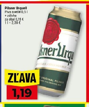 Pilsner Urquell Pivo svetlé