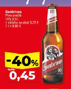Gambrinus Pivo svetlé
