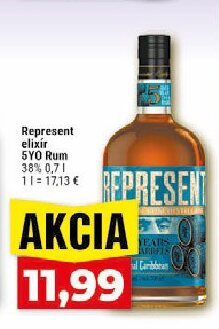 Represent elixír 5YO Rum