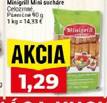 Minigrill Mini sucháre Celozrnné, Pšeničné