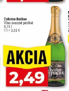 Zolotoe Bolšae Víno ovocné perlivé