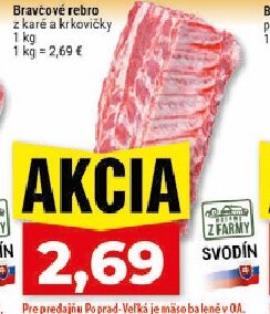 Bravčové rebro z karé a krkovičky