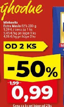 Mliekovita Extra Maslo 82%