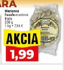 Marianna Fazuľa maslová Biela