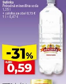Sulinka Prírodná minerálna voda