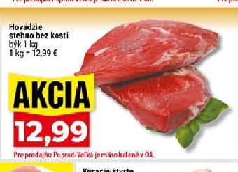 Hovädzie stehno bez kosti býk