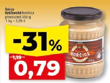 Snico Kráľovská horčica plnotučná
