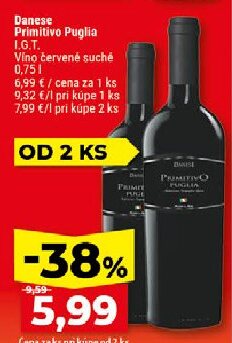 Danese Primitivo Puglia I.G.T. Víno červené suché