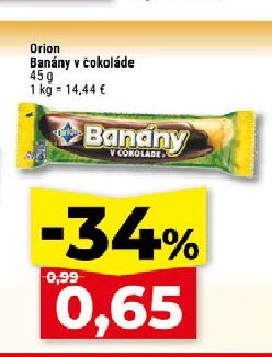Orion Banány v čokoláde