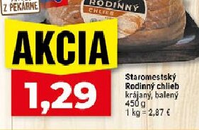 Staromestský Rodinný chlieb krájaný, balený
