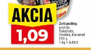 Zott puding protein Čokoláda, Vanilka, Karamel