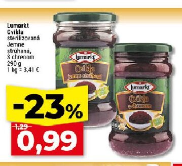 Lumarkt Cvikla sterilizovaná Jemne strúhaná, S chrenom