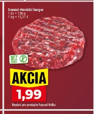 Domáci Hovädzí burger