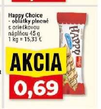 Happy Choice oblátky plnené s orieškovou náplňou