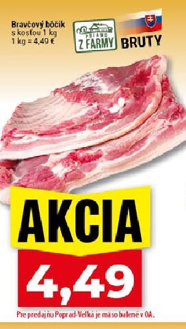 Bravčový bôčik s kosťou