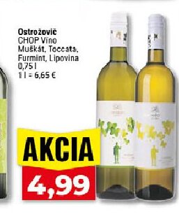 Ostrožovič CHOP Víno Muškát, Toccata, Furmint, Lipovina