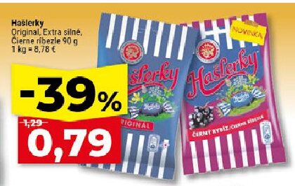 Haslerky Original, Extra silné, Čierne ríbezle