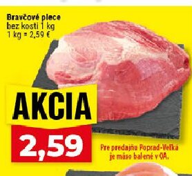 Bravčové plece bez kosti