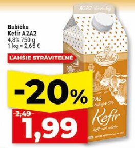 Babička Kefír A2A2 4,8%