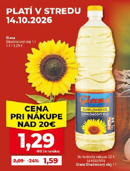 Giana Slnečnicový olej