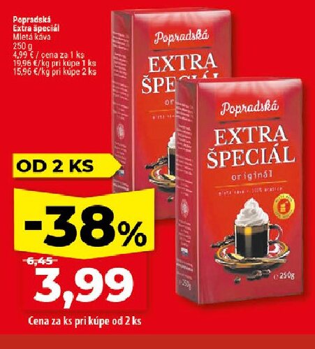 Popradská Extra špeciál Mletá káva