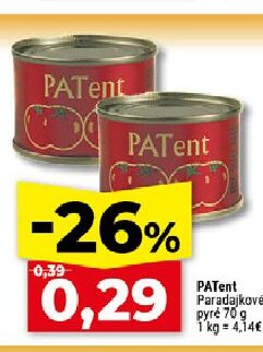 PATent Paradajkové pyré