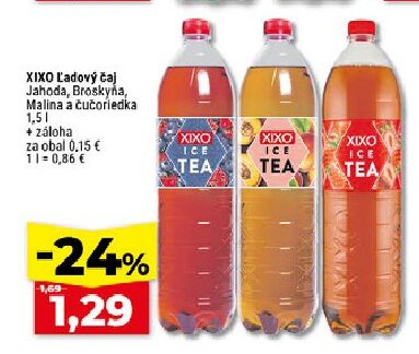XIXO Ľadový čaj Jahoda, Broskyňa, Malina a čučoriedka