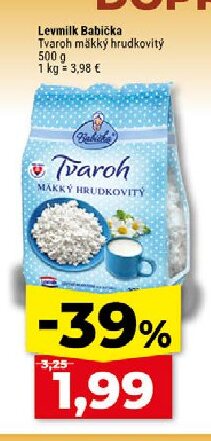Levmilk Babička Tvaroh mäkký hrudkovitý