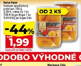 Natur Farm Kompót broskyňový prémium