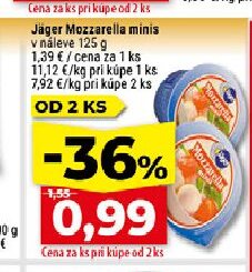 Jäger Mozzarella minis v náleve