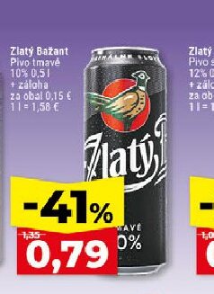 Zlatý Bažant Pivo tmavé 10%